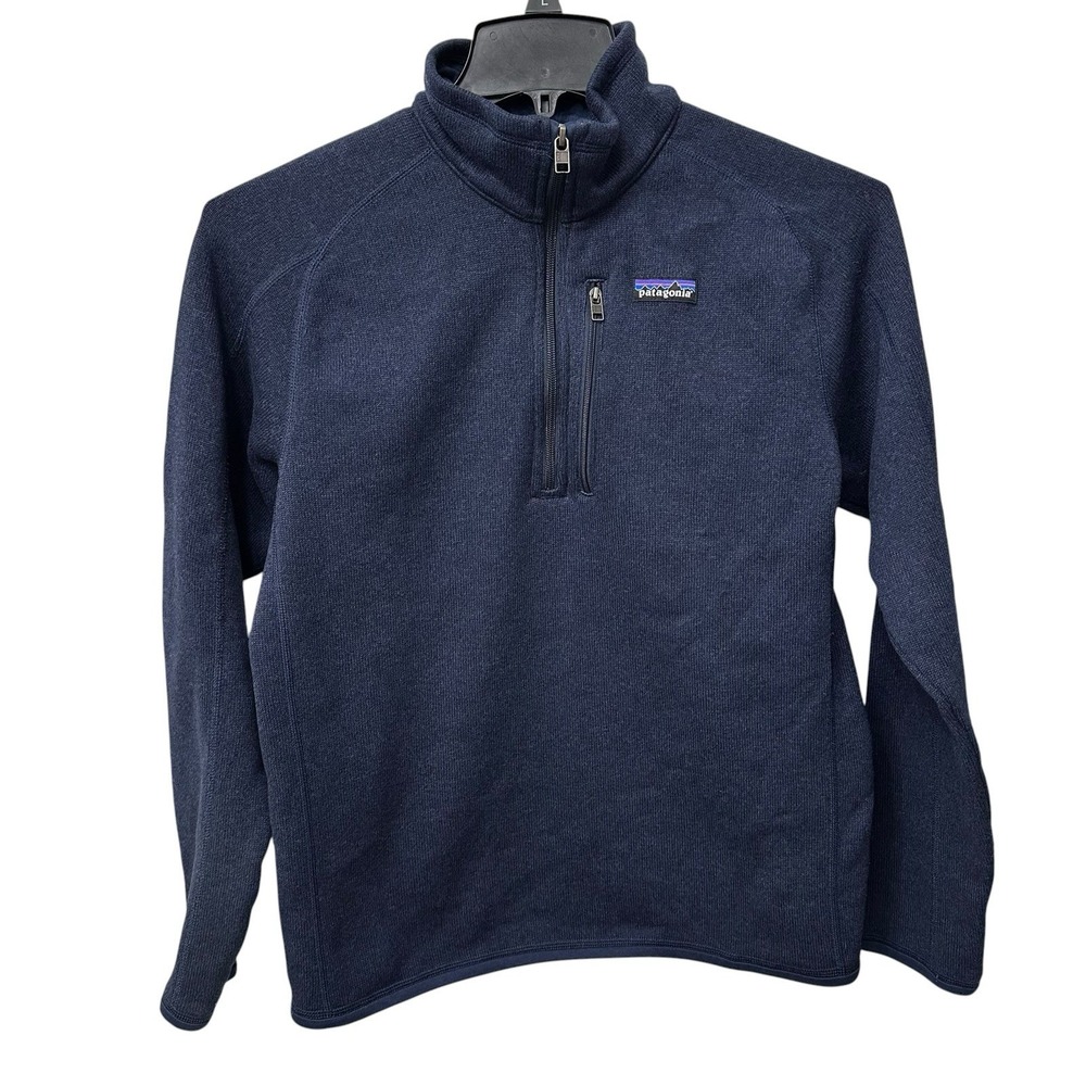 Patagonia Mens Better Sweater 1/4 Zip Size Medium Jacket Navy Blue Gorpcore